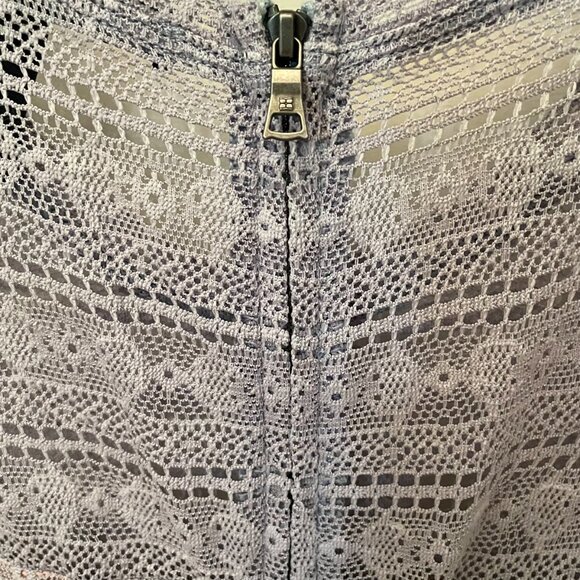 Light Blue Fit & Flare Lace Dress - Picture 5 of 5